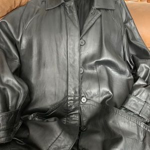 Butter soft full length leather coat